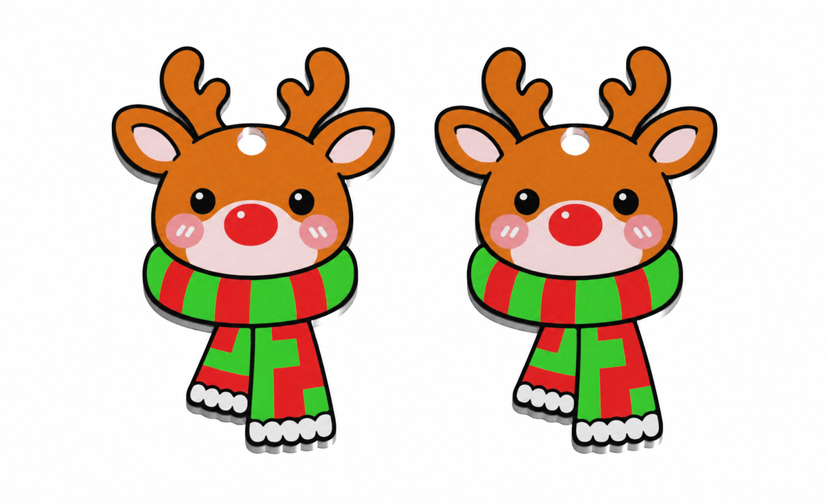 Christmas Earrings STL Bundle with 10 Cute Holiday Designs 11