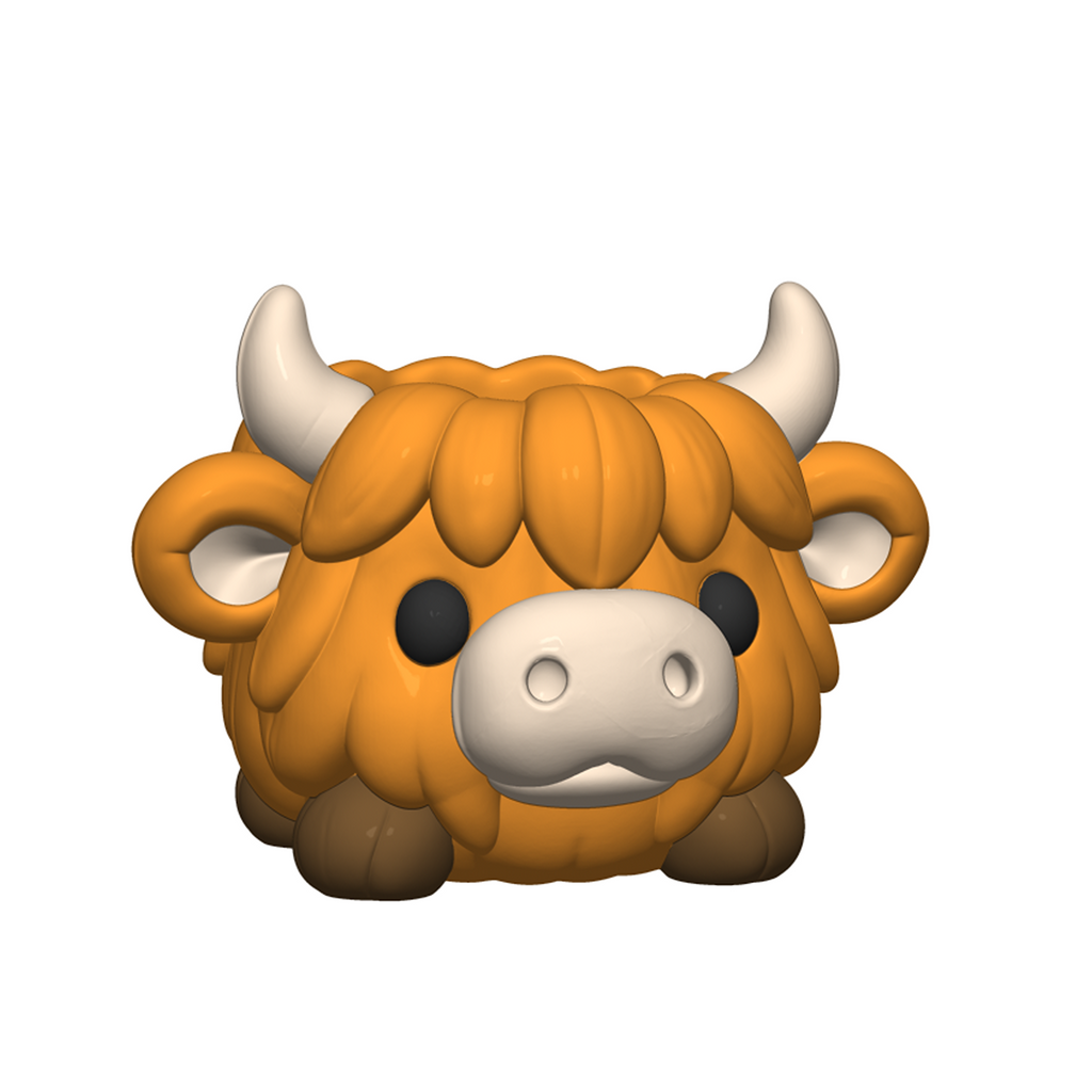 Highland Cow Playset STL Bundle with Tray Bowls Jars and Spoon