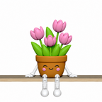 Plant Shelf Sitter STL Bundle with Cactus Succulent and Flow 12