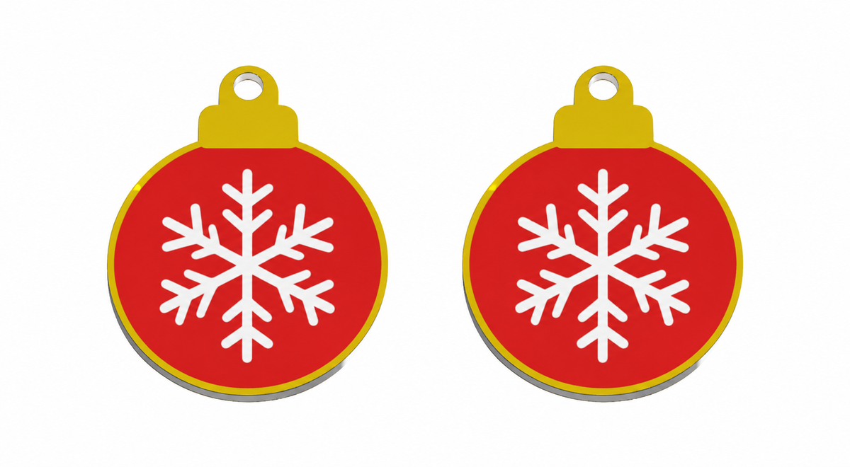 Christmas Earrings STL Bundle with 10 Cute Holiday Designs 12