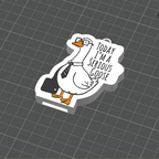 Serious Goose Soda Can Opener Keychain STL File with Nail Saver