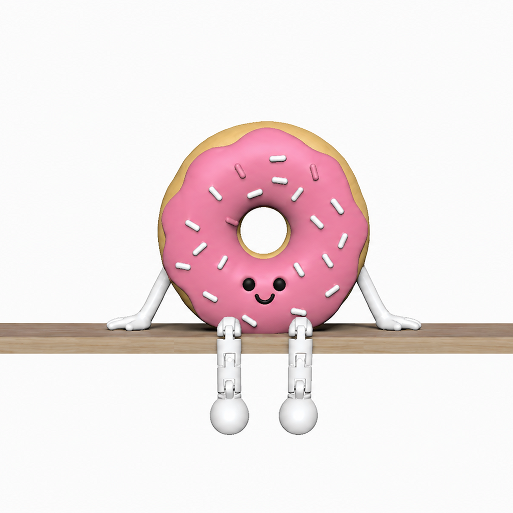 Dessert Shelf Sitter STL Bundle with Cake Donut Waffle and P 3