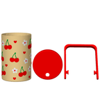 Cherry Heart Can Cooler STL with Flowers and Red Handle