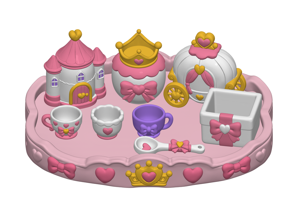 Princess Tea Party Playset STL Bundle with Castle Carriage and Crown