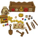 Pirate Treasure Playset STL Bundle with Chest Coins Gems and Tools
