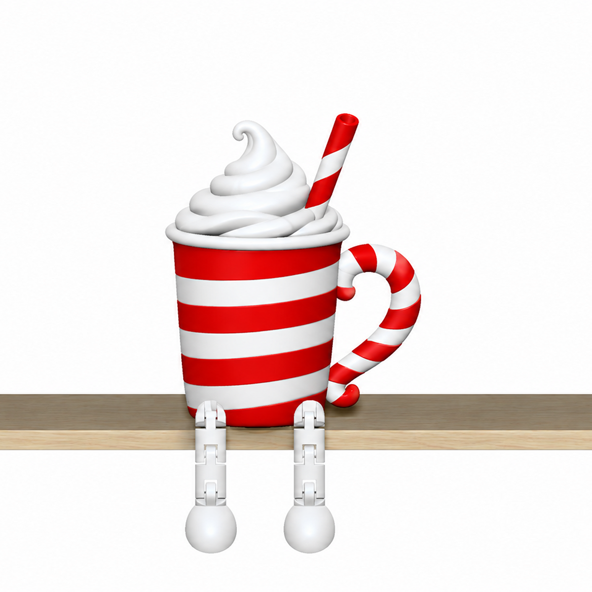 Christmas Hot Cocoa Mug Shelf Sitter STL Bundle with Flexi Legs