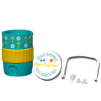 Summer Beach Mini Jug Can Cooler STL File with Palm Trees and Hibiscus
