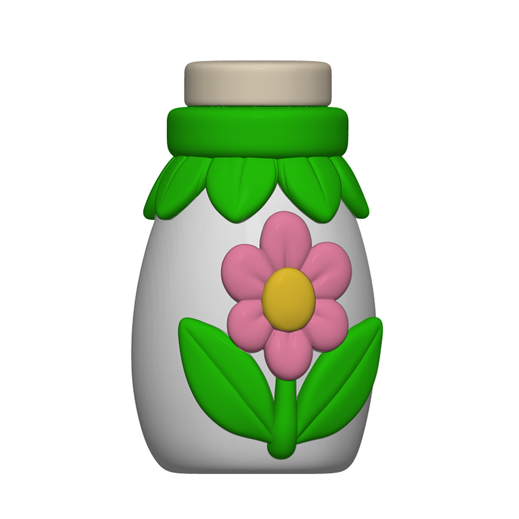 Flower Garden Playset STL Bundle with Tray Bowls Jars and Watering Can