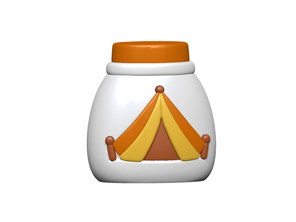 Camping Playset STL Bundle with Tray Bowls Jars and Spoon