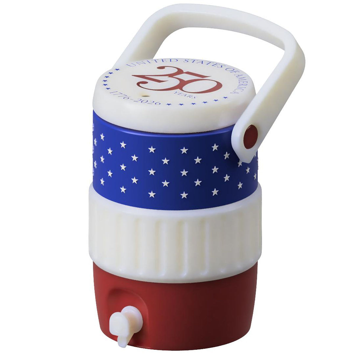 4th of July Patriotic Mini Water Cooler STL in Red White and Blue