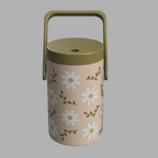 Daisy Flower Can Cooler STL with Olive Handle and Lid