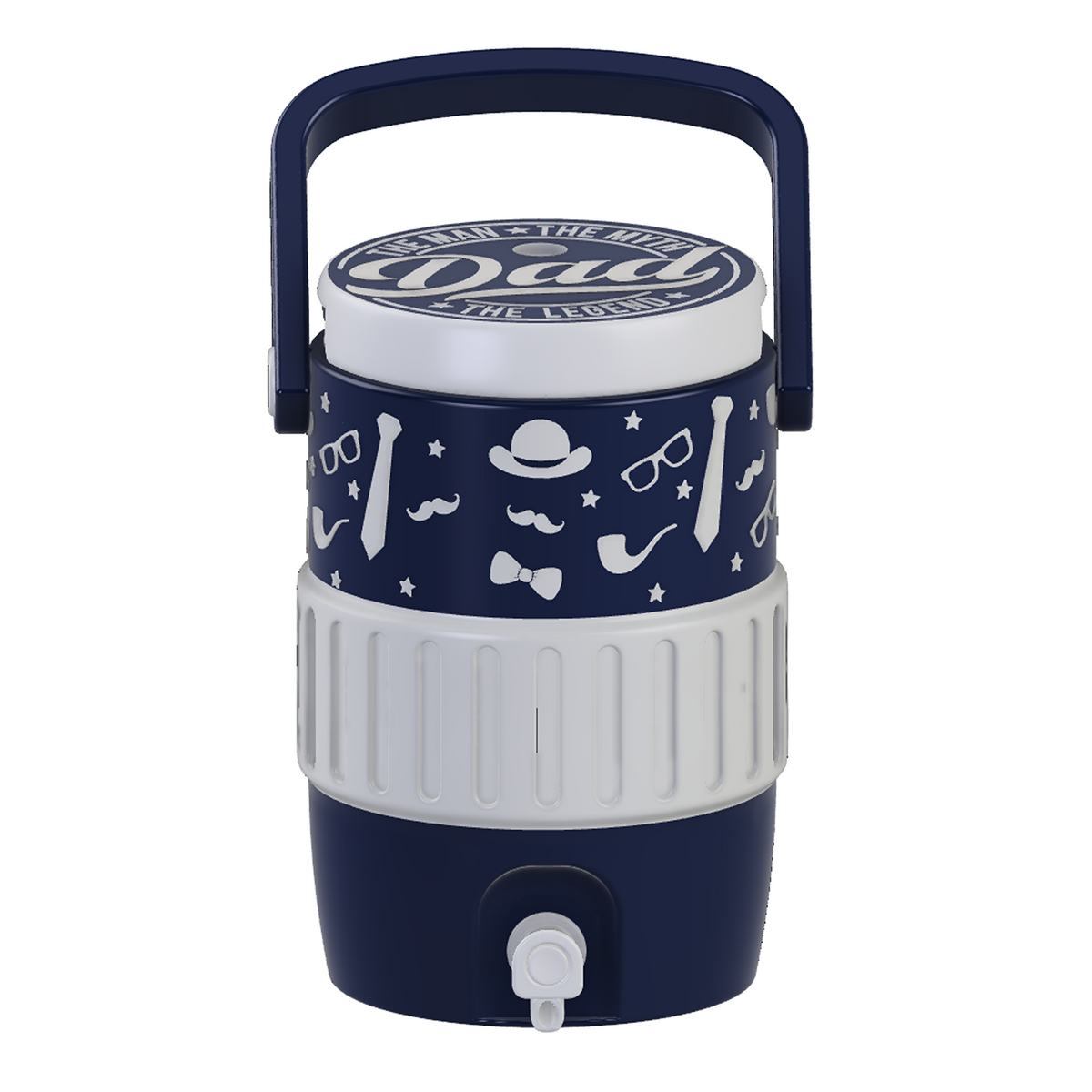 Dad The Man The Myth The Legend Mini Water Cooler STL Navy Gift