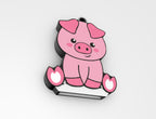 Cute Pink Pig Soda Can Opener Keychain STL File with Nail Saver