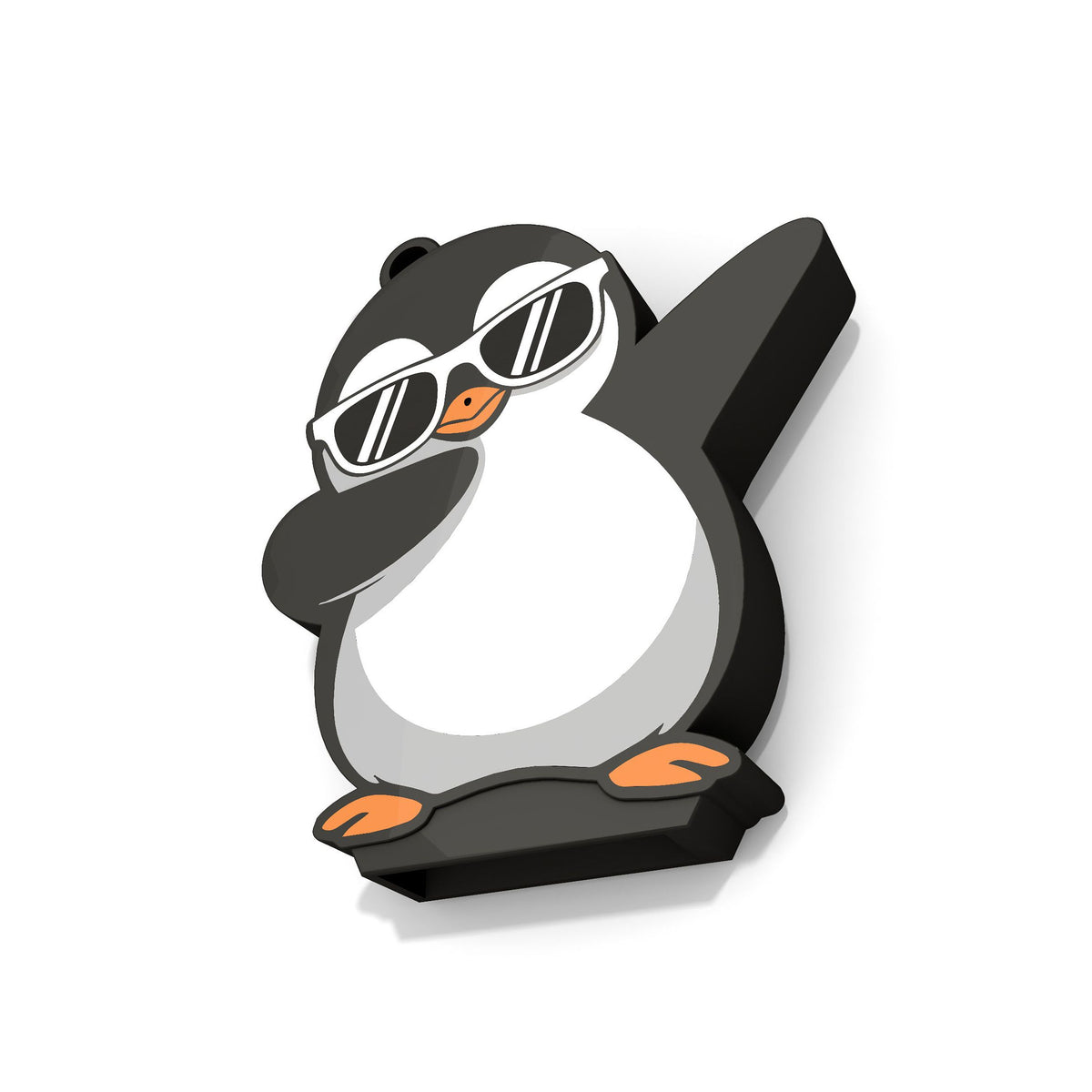 Cool Penguin Soda Can Opener Keychain STL File with Nail Saver