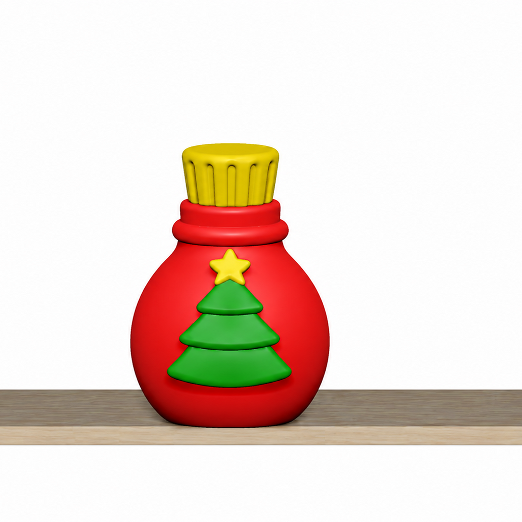Christmas Playset STL with Tray Bowls and Ornament Bottles 4