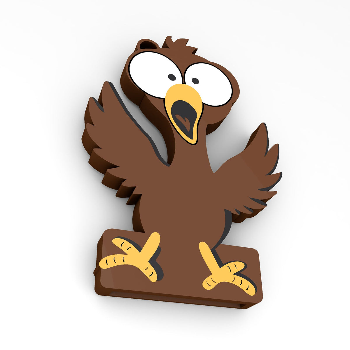 Thanksgiving Turkey Soda Can Opener Keychain STL File