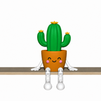 Plant Shelf Sitter STL Bundle with Cactus Succulent and Flow 4