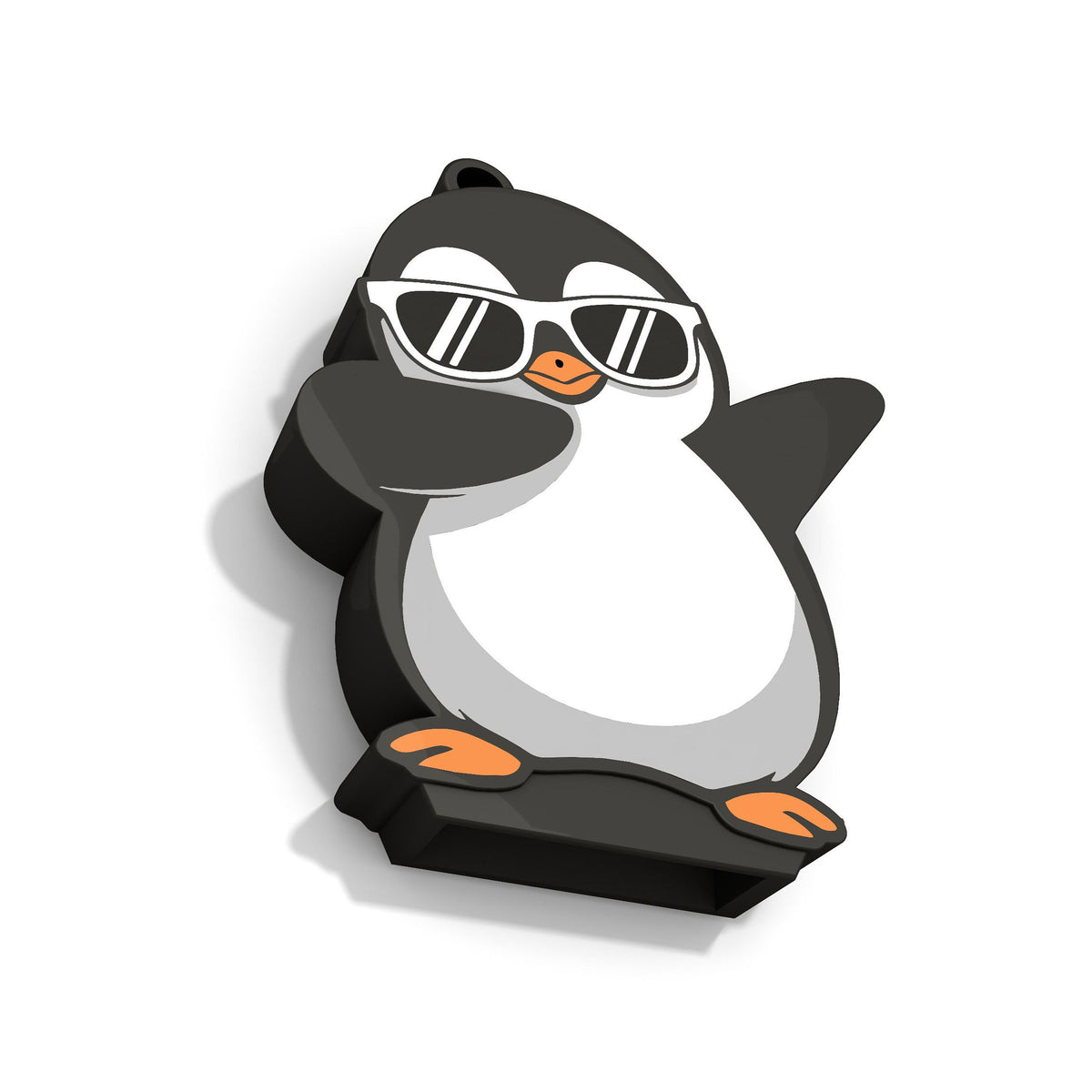 Cool Penguin Soda Can Opener Keychain STL File with Nail Saver