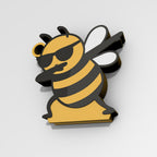 Cool Dabbing Bee Soda Can Opener Keychain STL File with Nail Saver