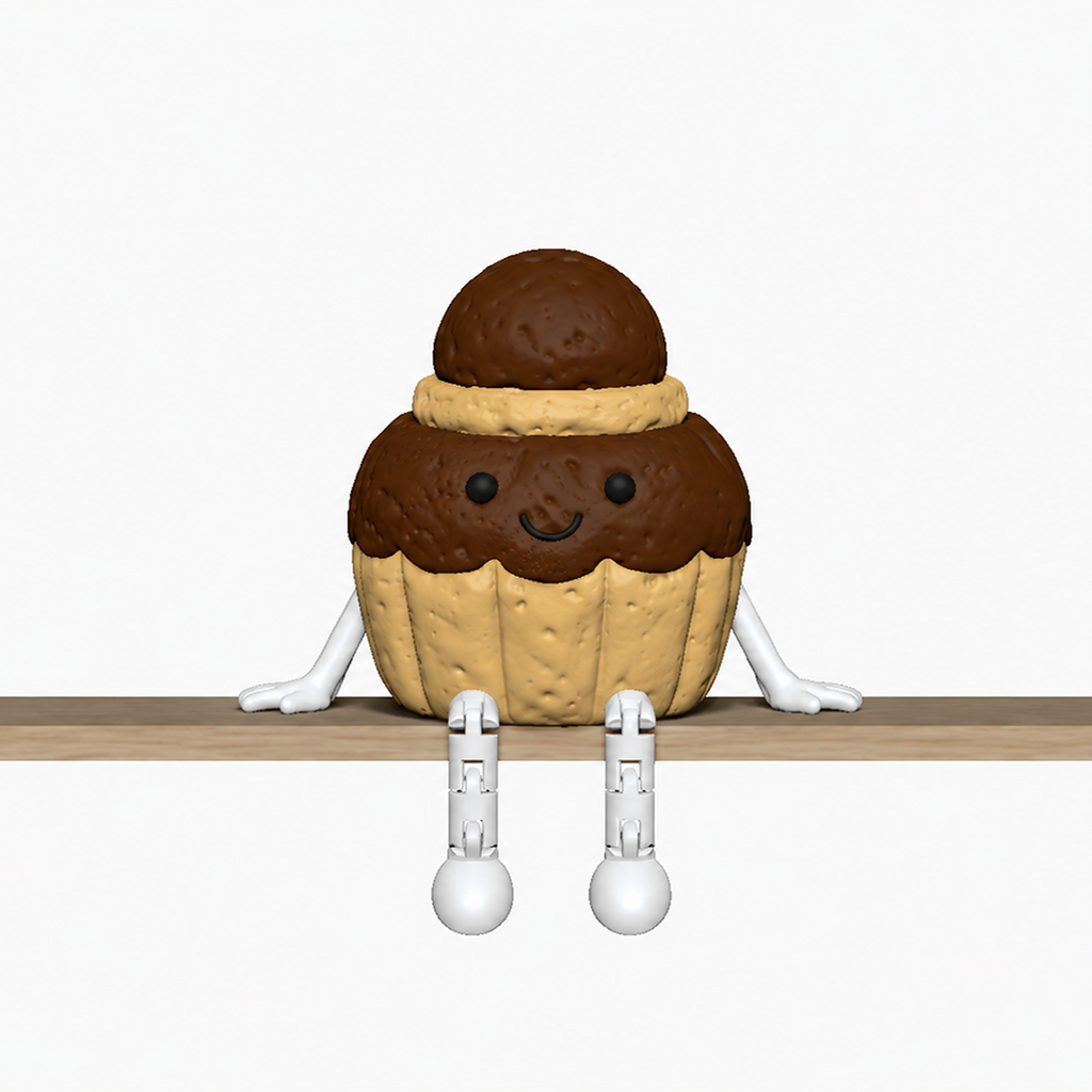 Dessert Shelf Sitter STL Bundle with Cake Donut Waffle and P 5