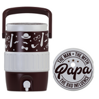 Papa The Man The Myth The Bad Influence Mini Water Cooler STL Brown