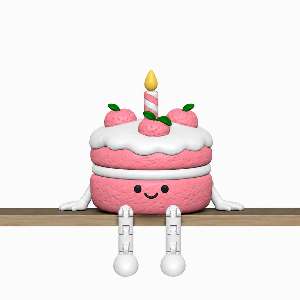 Dessert Shelf Sitter STL Bundle with Cake Donut Waffle and P 6