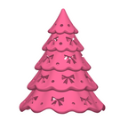 Christmas Tree Lamp STL Set of 3 with Star and Bow Cutouts