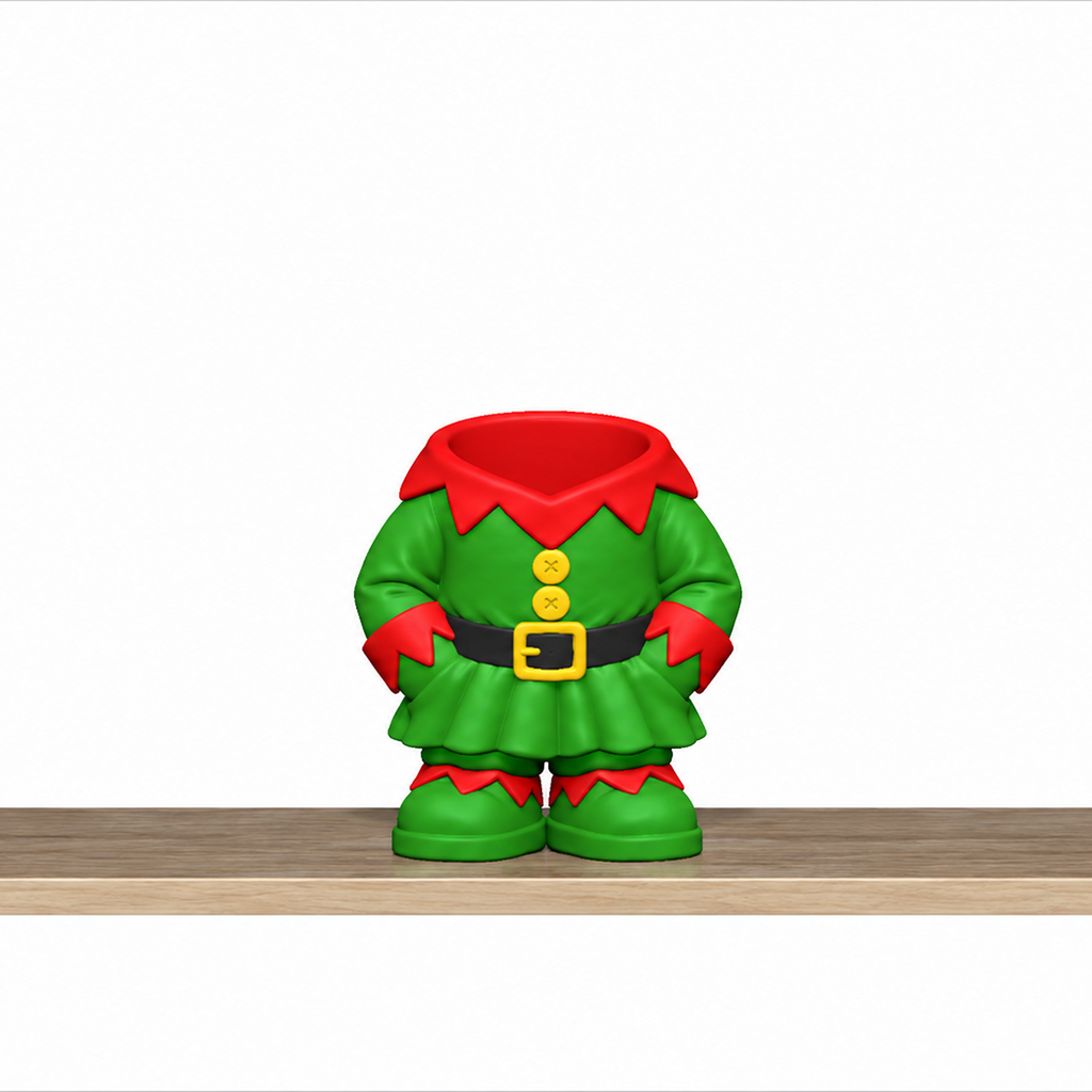 Christmas Pen Holder STL Set with Elf Santa Snowman and Nutc 5