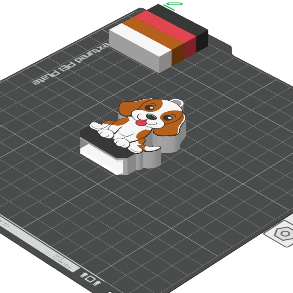 Beagle Puppy Soda Can Opener Keychain STL File with Nail Saver