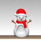 Snowman Candle Holder STL Bundle with Hats Scarves and Earmu 5