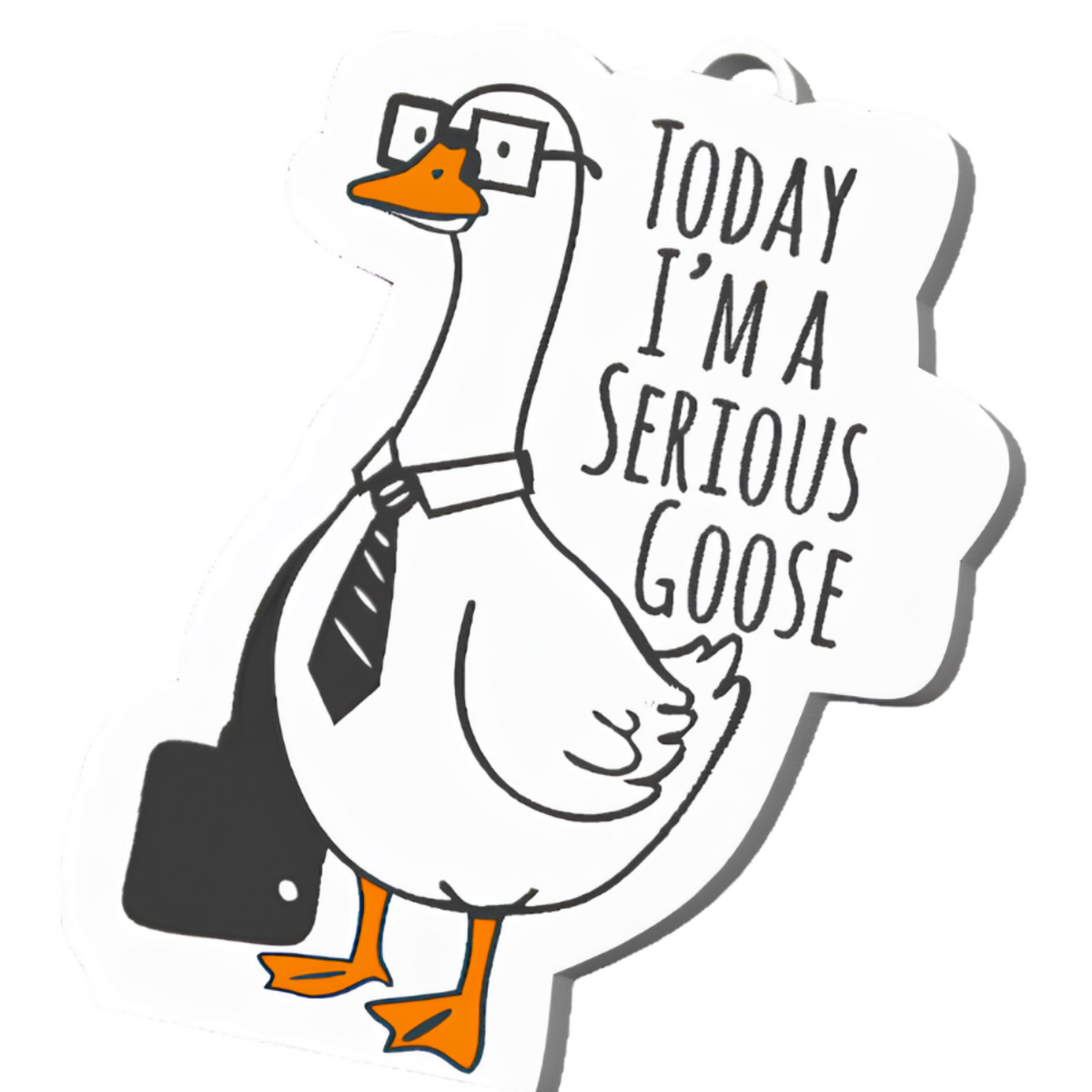 Serious Goose Soda Can Opener Keychain STL File with Nail Saver