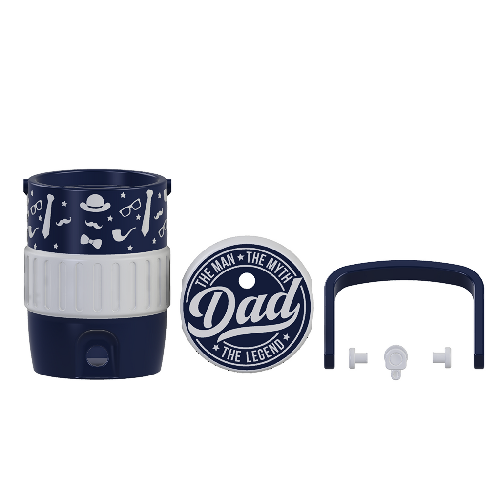 Dad The Man The Myth The Legend Mini Water Cooler STL Navy Gift