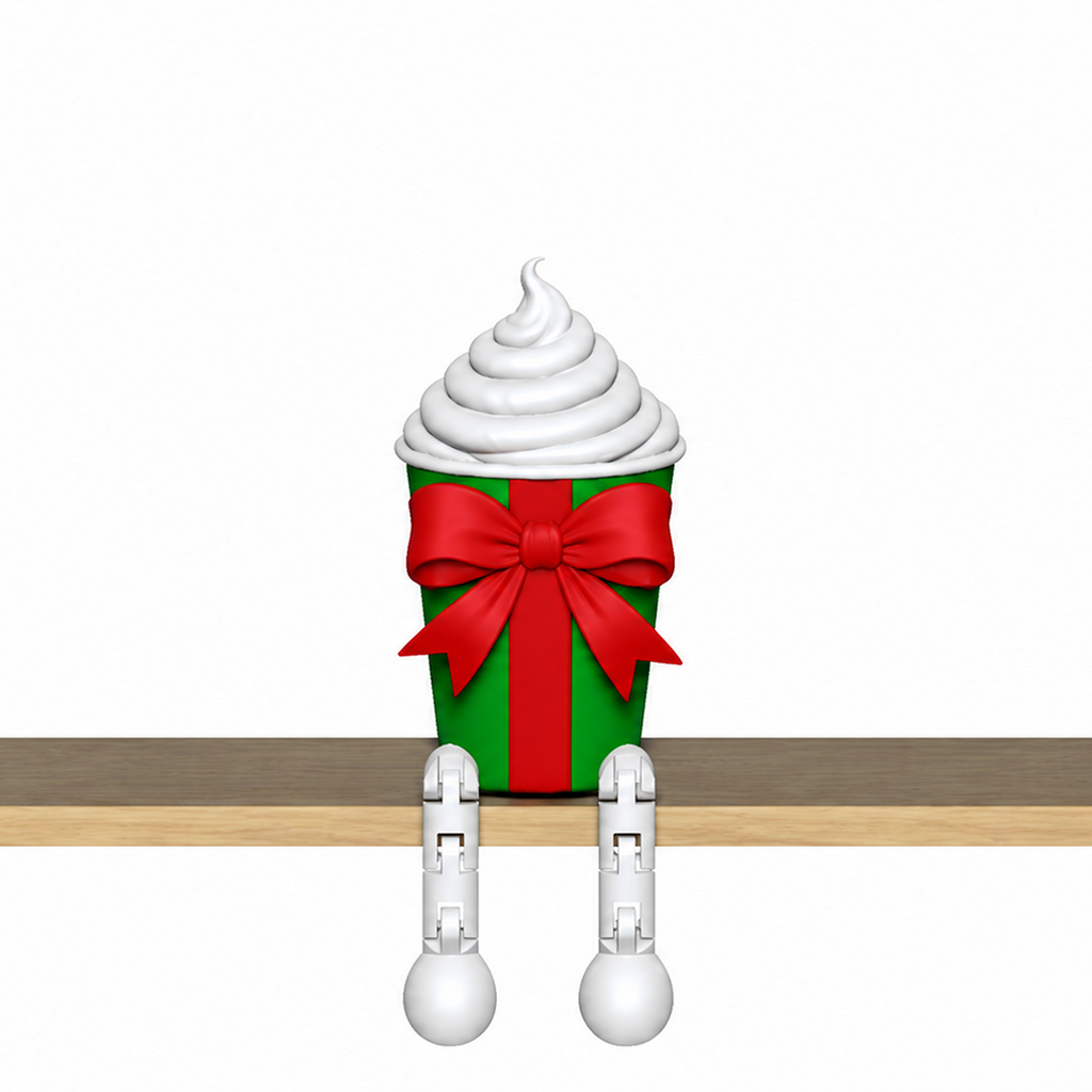 Christmas Hot Cocoa Mug Shelf Sitter STL Bundle with Flexi Legs