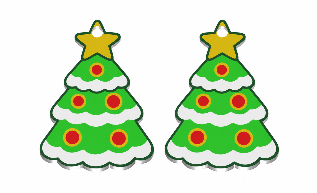 Christmas Earrings STL Bundle with 10 Cute Holiday Designs 7