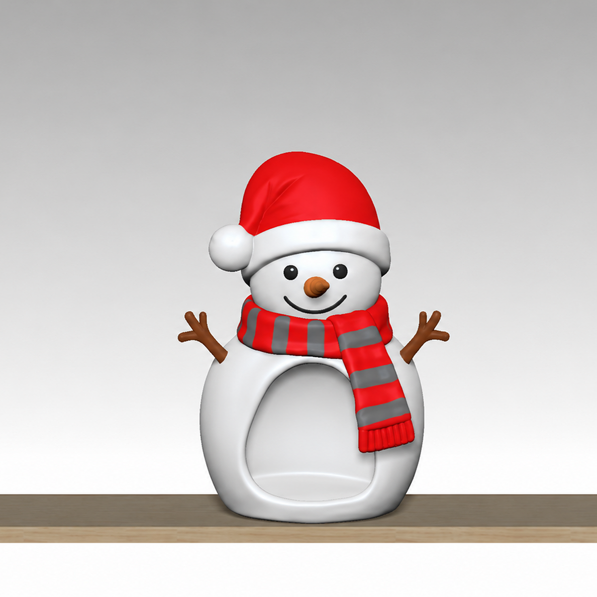 Snowman Candle Holder STL Bundle with Hats Scarves and Earmu 7