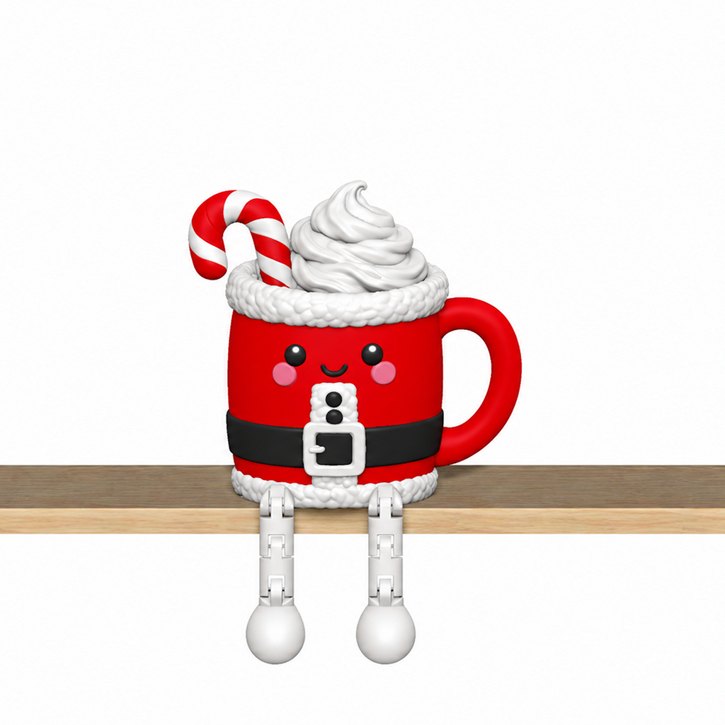 Christmas Hot Cocoa Mug Shelf Sitter STL Bundle with Flexi Legs