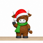 Christmas Highland Cow STL Bundle with Wreath Tree and Cocoa 8