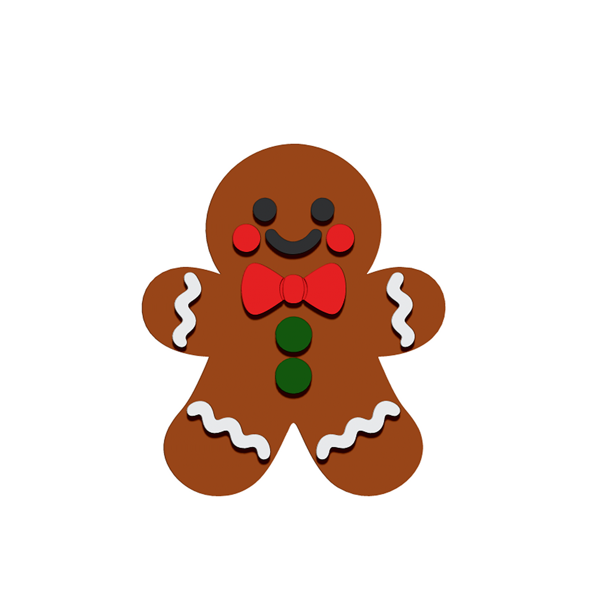 Christmas Tree Game Board STL with 9 Festive Holiday Icons 8