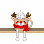 Christmas Hot Cocoa Mug Shelf Sitter STL Bundle with Flexi Legs