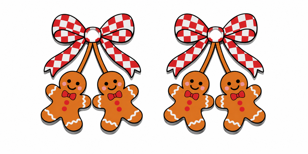 Christmas Earrings STL Bundle with 10 Cute Holiday Designs 10