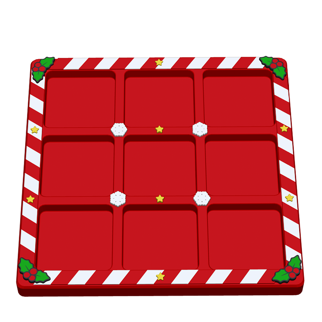 Christmas Tic Tac Toe STL Bundle with 3 Holiday Game Boards 9