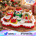 Christmas Playset STL Bundle with Reindeer Penguin Gingerbread House