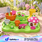 Gardening Playset STL Bundle with Wheelbarrow Watering Can and Pots