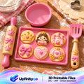 Princess Baking Playset STL Bundle with Cookies Tray and Rolling Pin