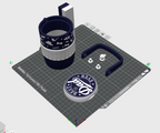 Father's Day Best Dad Ever Mini Water Cooler STL in Navy and White