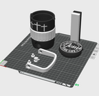 Christian Jesus Three Crosses Mini Water Cooler STL Black and White