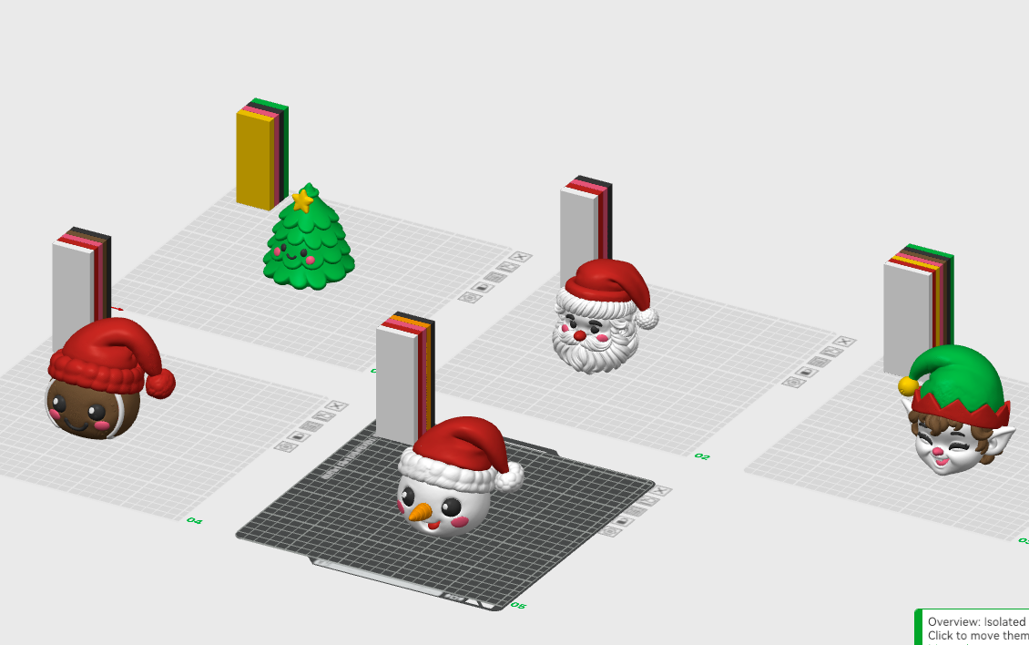 Christmas Candy Holder STL Set with Santa Elf Snowman and Tr 8