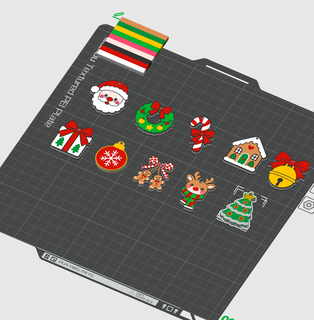 Christmas Earrings STL Bundle with 10 Cute Holiday Designs 13