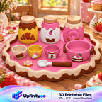 Bakery Playset STL Bundle with Tray Bowls Jars and Spoon