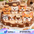 Puppy Playset STL Bundle with Tray Bowls Jars and Spoon